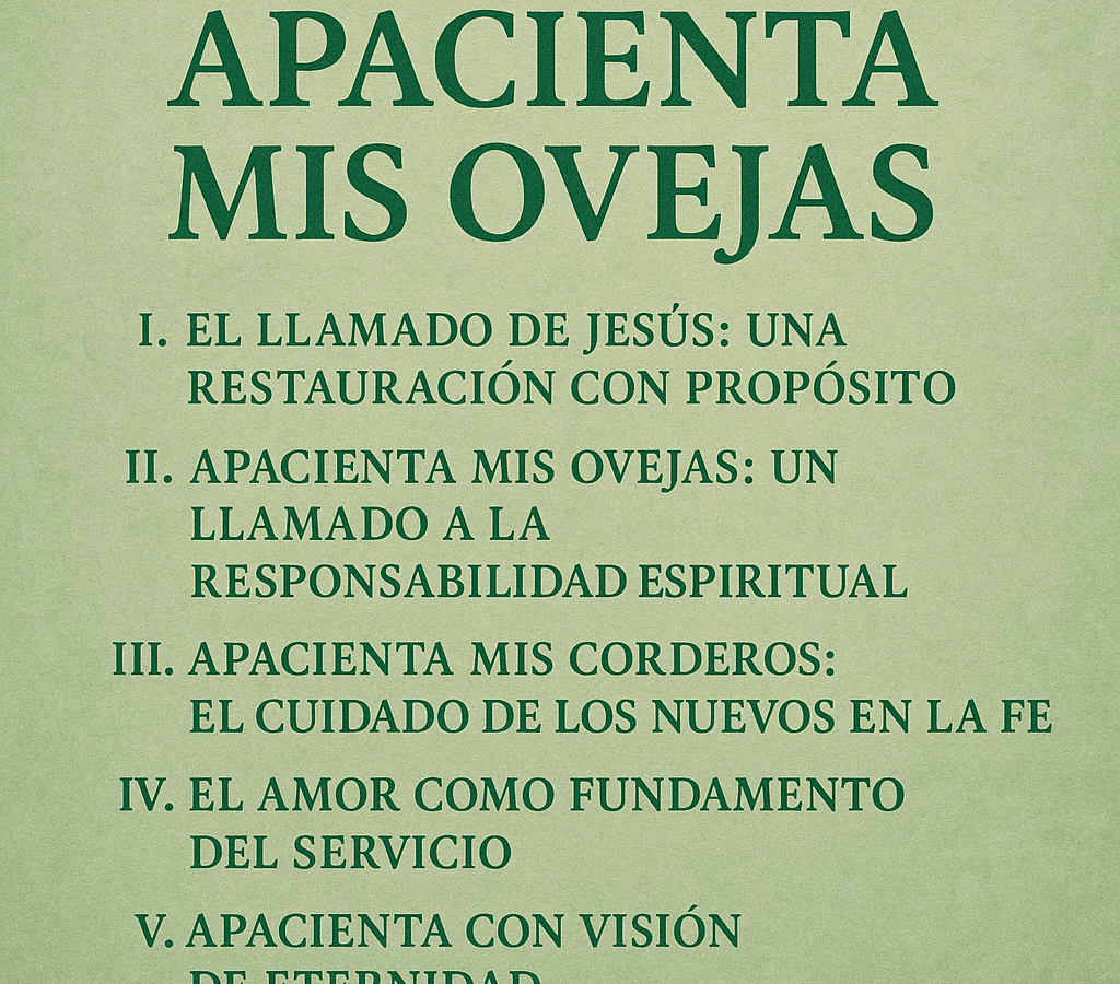 [Bosquejo] Apacienta mis Ovejas